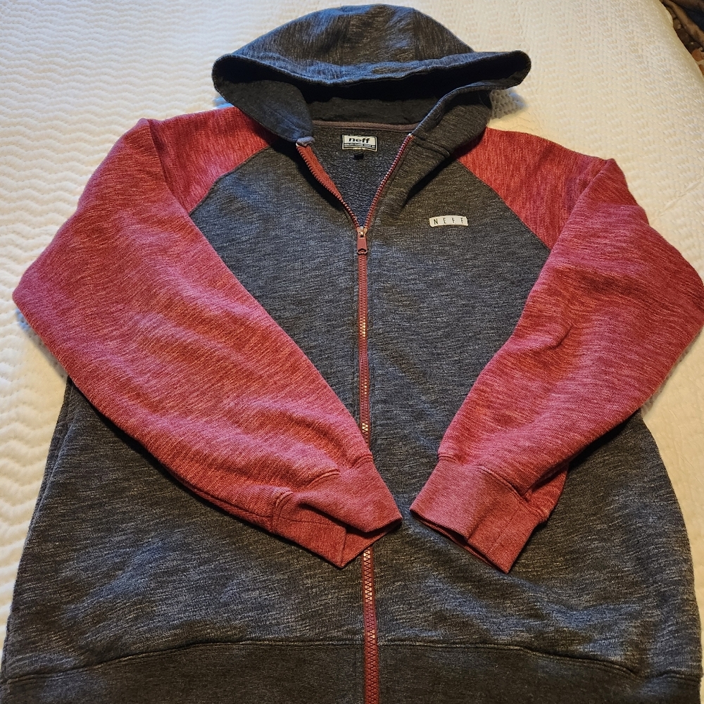 Neff Zip-Up Sweatshirt w/ Hood Size M
